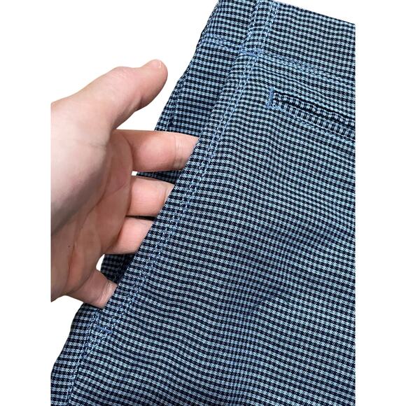 GAP Men's 38 10in Inseam Cotton Flat Front‎ Blue Gingham Shorts Pockets NWT - Picture 4 of 7